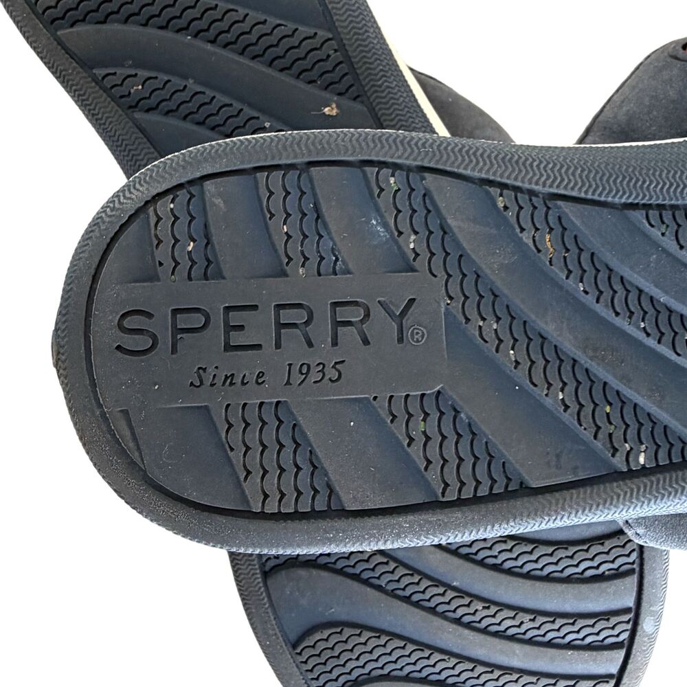 Sperry Top Sider Boat Shoes Womens 7 Sandals Flip Flops Nautical Blue Leather - Picture 12 of 12